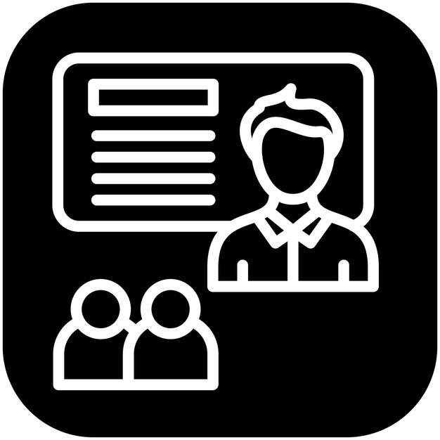 Ilustración del icono vectorial del taller del conjunto de iconos de formación empresarial