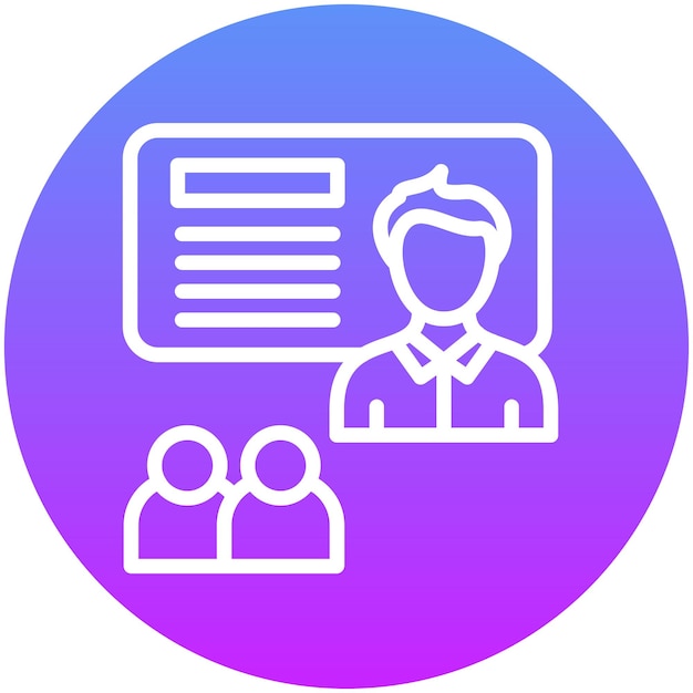 Ilustración del icono vectorial del taller del conjunto de iconos de formación empresarial