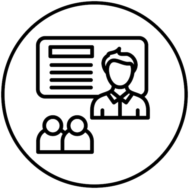 Ilustración del icono vectorial del taller del conjunto de iconos de formación empresarial