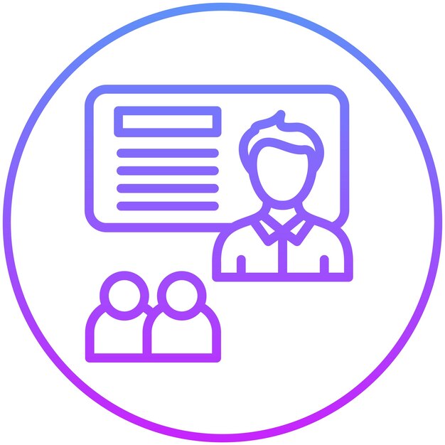 Ilustración del icono vectorial del taller del conjunto de iconos de formación empresarial