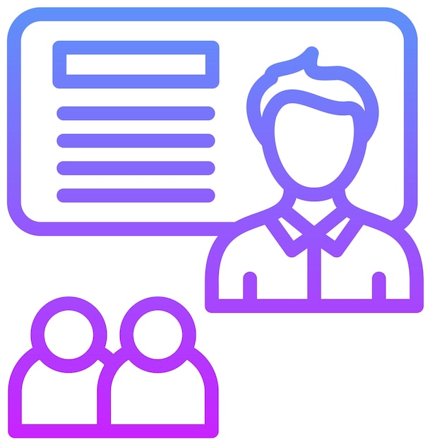 Ilustración del icono vectorial del taller del conjunto de iconos de formación empresarial