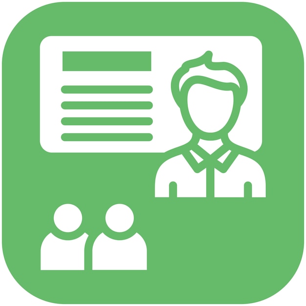 Ilustración del icono vectorial del taller del conjunto de iconos de formación empresarial