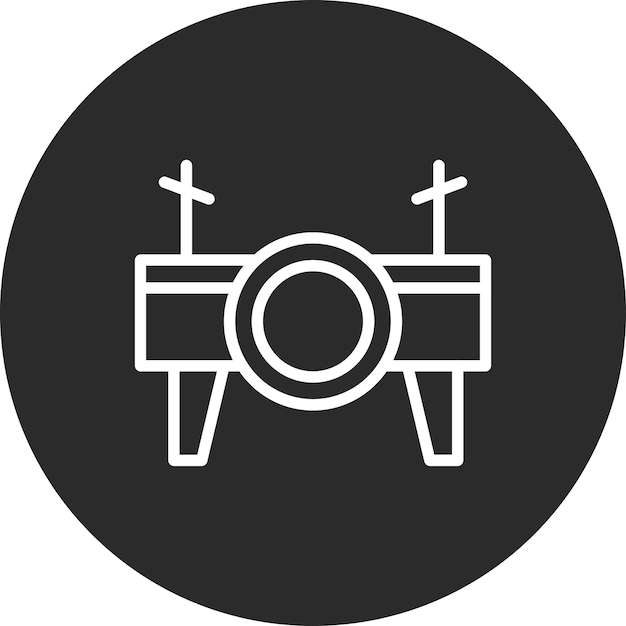Ilustración del icono vectorial del tambor del conjunto de iconos de entretenimiento