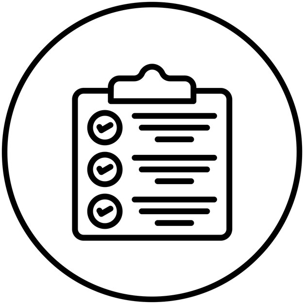 Ilustración del icono vectorial de tareas completadas del conjunto de iconos de gestión de proyectos