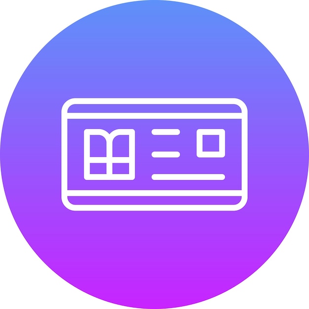 Ilustración del icono vectorial de la tarjeta de la biblioteca del conjunto de iconos de la biblioteca