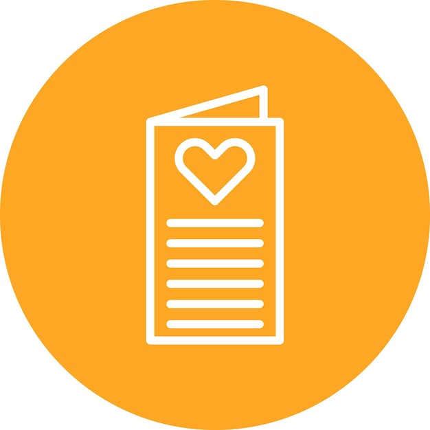 Ilustración del icono vectorial de la tarjeta de bodas del conjunto de iconos de bodas
