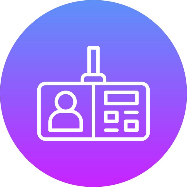 Ilustración del icono vectorial de la tarjeta de identificación del conjunto de iconos de la ciudad inteligente