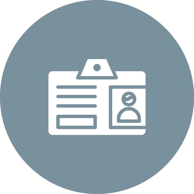 Ilustración del icono vectorial de la tarjeta de identificación del conjunto de iconos de comunicaciones