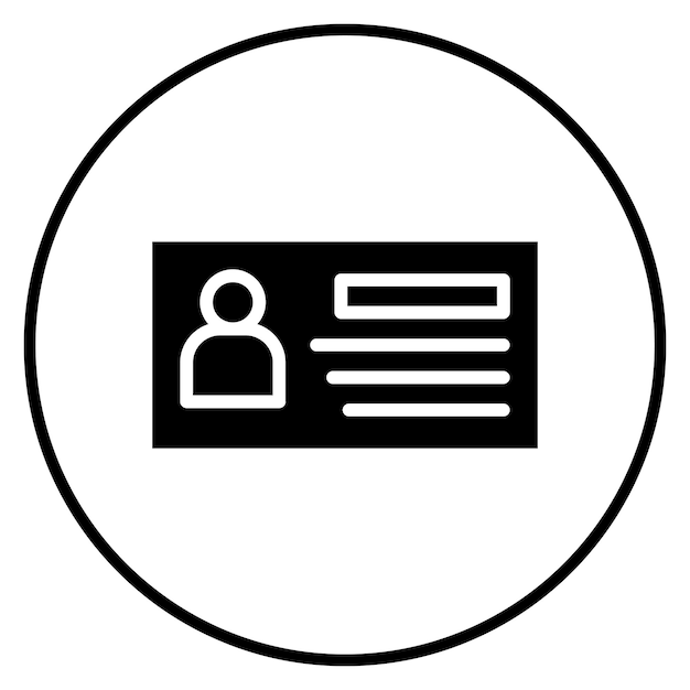 Ilustración del icono vectorial de la tarjeta de identificación del conjunto de iconos de la diplomacia