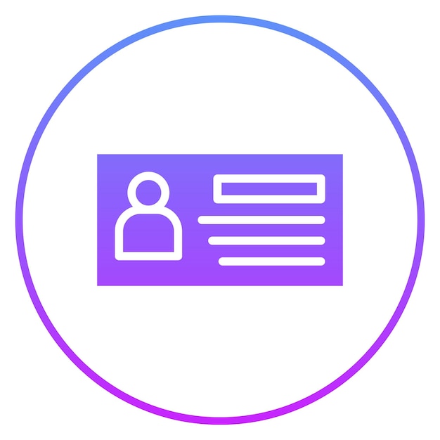 Ilustración del icono vectorial de la tarjeta de identificación del conjunto de iconos de la diplomacia