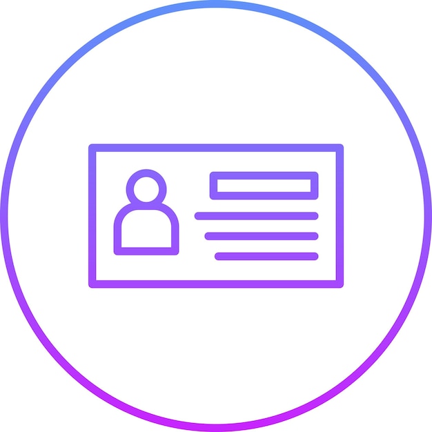 Ilustración del icono vectorial de la tarjeta de identificación del conjunto de iconos de la diplomacia