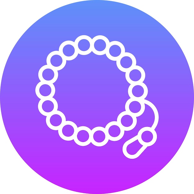 Ilustración del icono vectorial de Tasbih del conjunto de iconos de Dubai