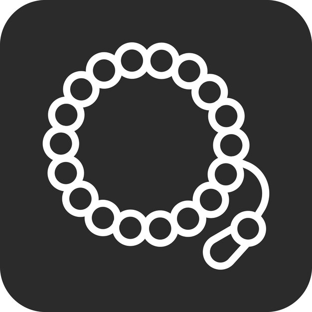 Ilustración del icono vectorial de Tasbih del conjunto de iconos de Dubai
