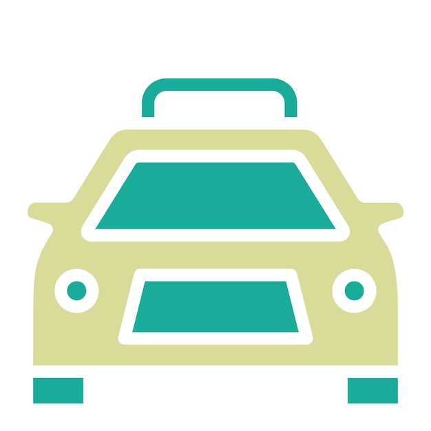 Ilustración del icono vectorial del taxi del conjunto de iconos de City Elements