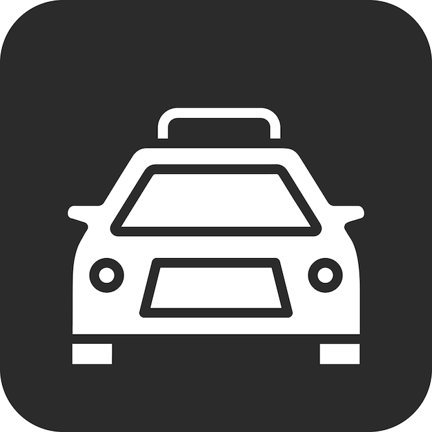 Ilustración del icono vectorial del taxi del conjunto de iconos de City Elements
