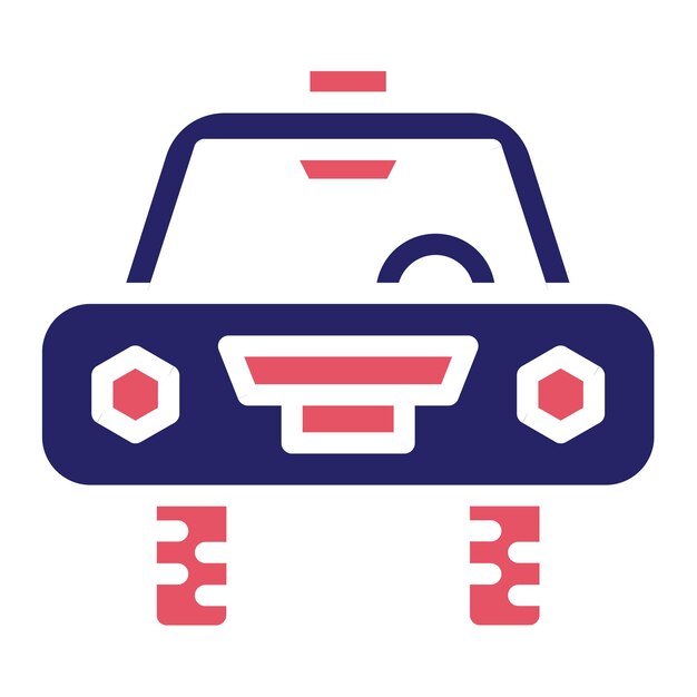 Ilustración del icono vectorial de taxi del conjunto de iconos de transporte