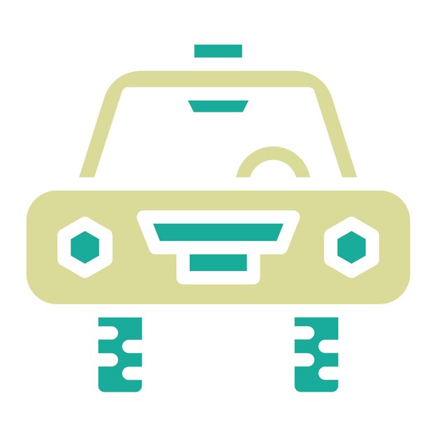 Ilustración del icono vectorial de taxi del conjunto de iconos de transporte