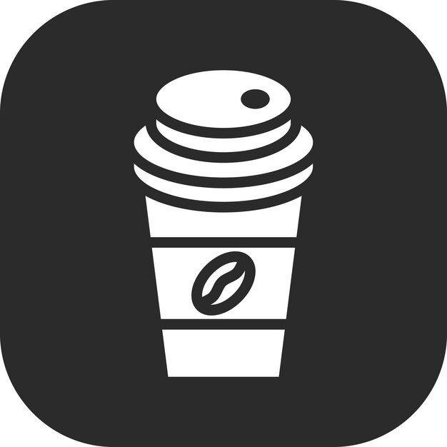 Ilustración del icono vectorial de la taza de café del conjunto de iconos de la cafetería