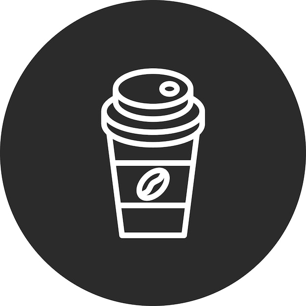 Ilustración del icono vectorial de la taza de café del conjunto de iconos de la cafetería