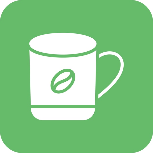 Ilustración del icono vectorial de la taza de café del conjunto de iconos de invierno