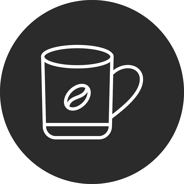 Ilustración del icono vectorial de la taza de café del conjunto de iconos de invierno