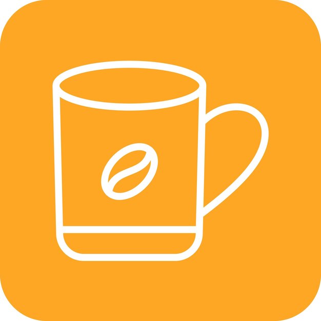 Ilustración del icono vectorial de la taza de café del conjunto de iconos de invierno