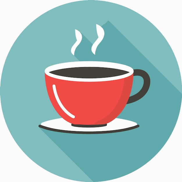 Ilustración del icono vectorial de la taza de café