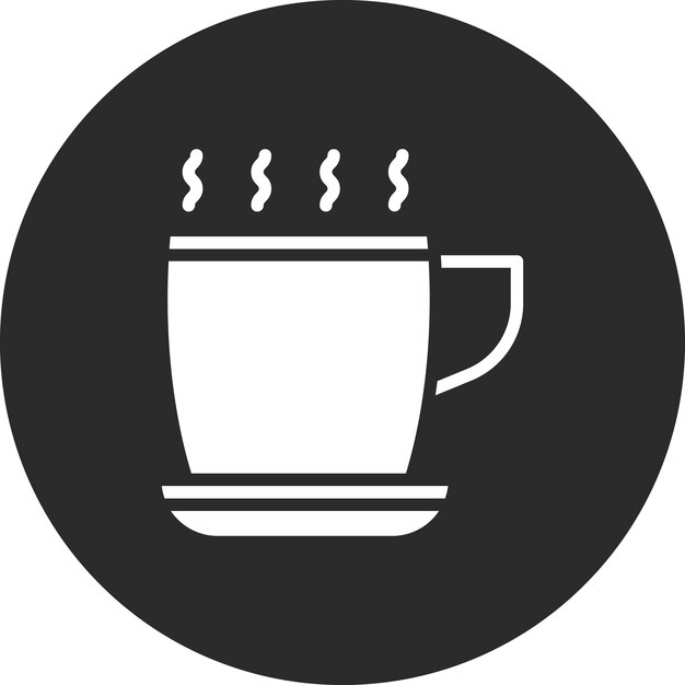 Ilustración del icono vectorial de la taza del conjunto de iconos de la mañana y el desayuno
