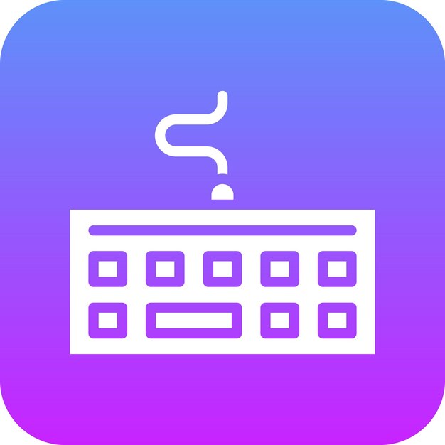 Ilustración del icono vectorial del teclado del conjunto de iconos de computadora y hardware