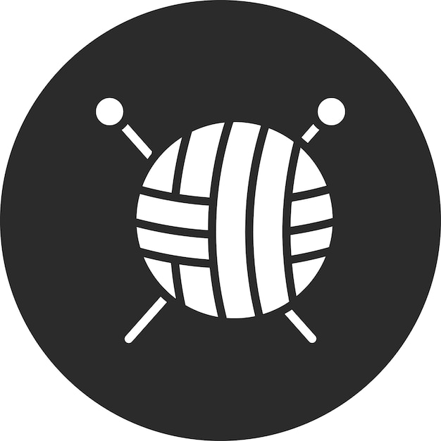 Ilustración del icono vectorial de tejer del conjunto de iconos de costura