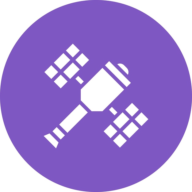Ilustración del icono vectorial del Telescopio Hubble del conjunto de iconos de tecnología espacial