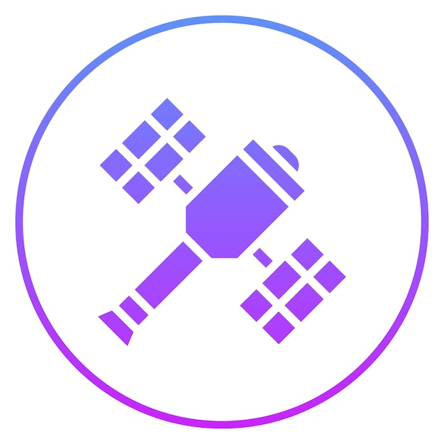 Ilustración del icono vectorial del Telescopio Hubble del conjunto de iconos de tecnología espacial