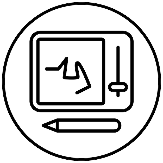 Ilustración del icono vectorial de Telesketch del conjunto de iconos de juguetes para niños