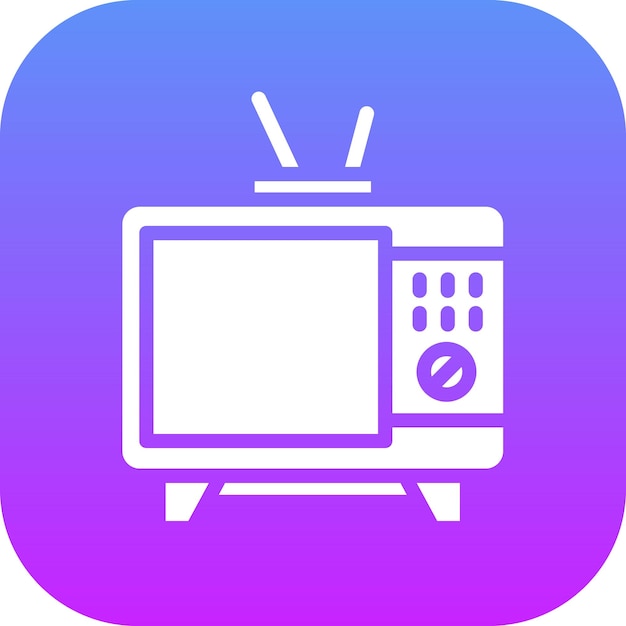 Ilustración del icono vectorial de televisión del conjunto de iconos de dispositivos electrónicos