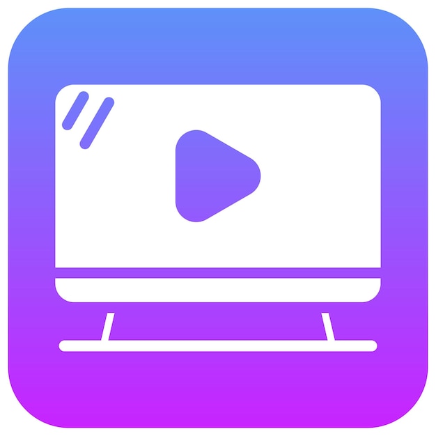 Ilustración de icono vectorial de televisión del conjunto de iconos de fútbol