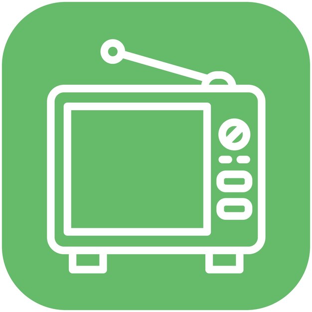 Ilustración de icono vectorial de televisión del conjunto de iconos de Generation Gap