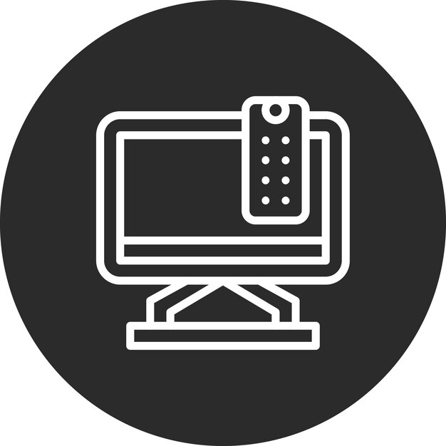 Ilustración del icono vectorial de televisión del conjunto de iconos de Homeware