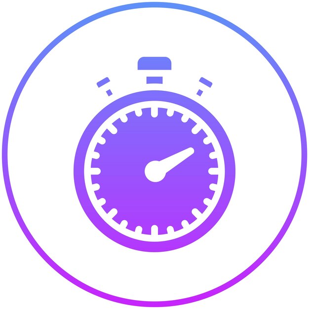 Ilustración del icono vectorial del temporizador del conjunto de iconos de hora y fecha