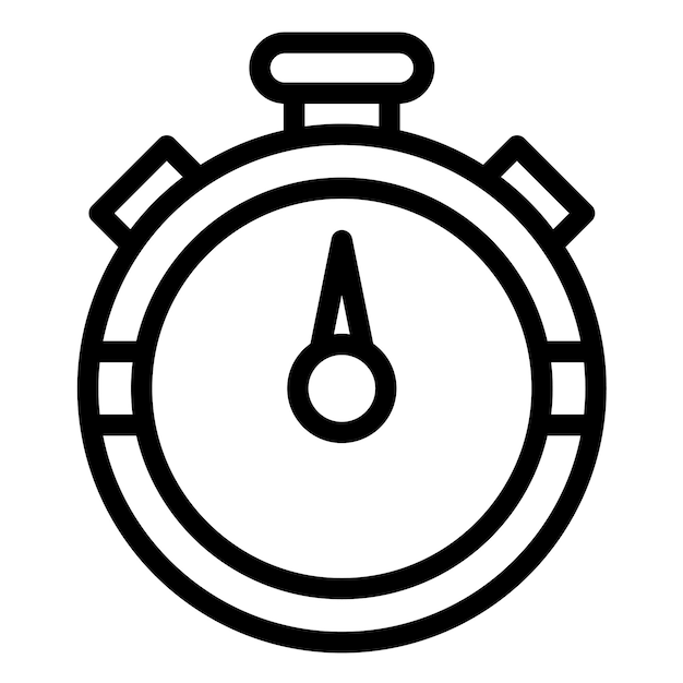 Ilustración del icono vectorial del temporizador del conjunto de iconos de Rugby