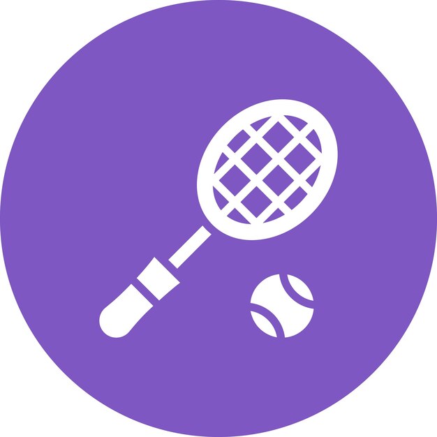 Ilustración del icono vectorial de tenis del conjunto de iconos deportivos