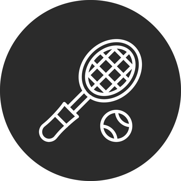 Ilustración del icono vectorial de tenis del conjunto de iconos deportivos