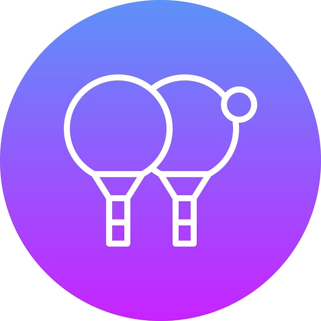 Ilustración del icono vectorial de tenis de mesa del conjunto de iconos deportivos