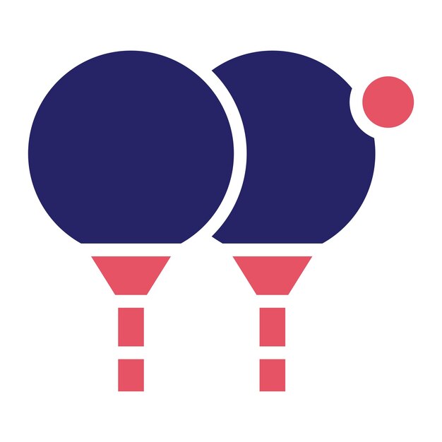 Ilustración del icono vectorial de tenis de mesa del conjunto de iconos deportivos