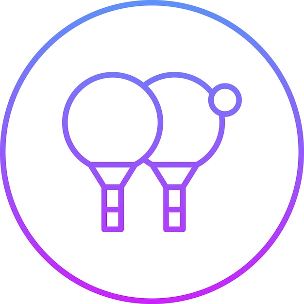 Ilustración del icono vectorial de tenis de mesa del conjunto de iconos deportivos