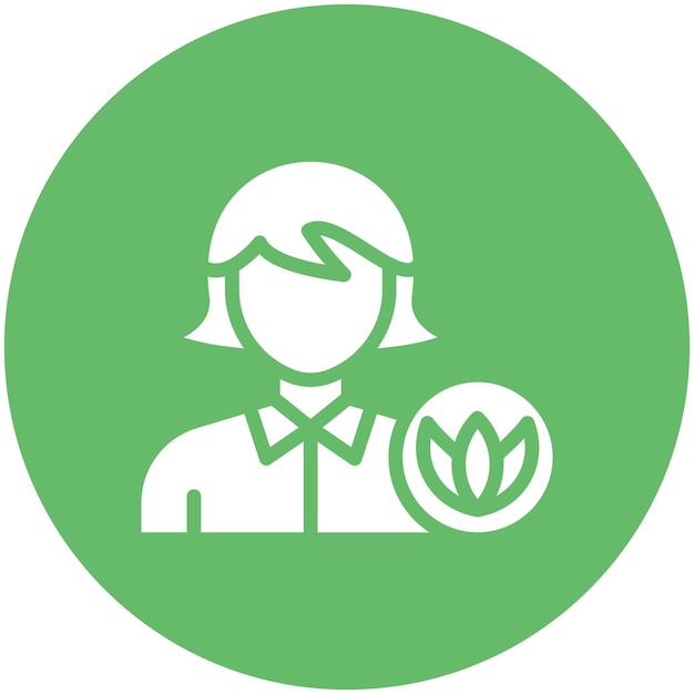 Ilustración del icono vectorial del terapeuta de masaje del conjunto de iconos del spa
