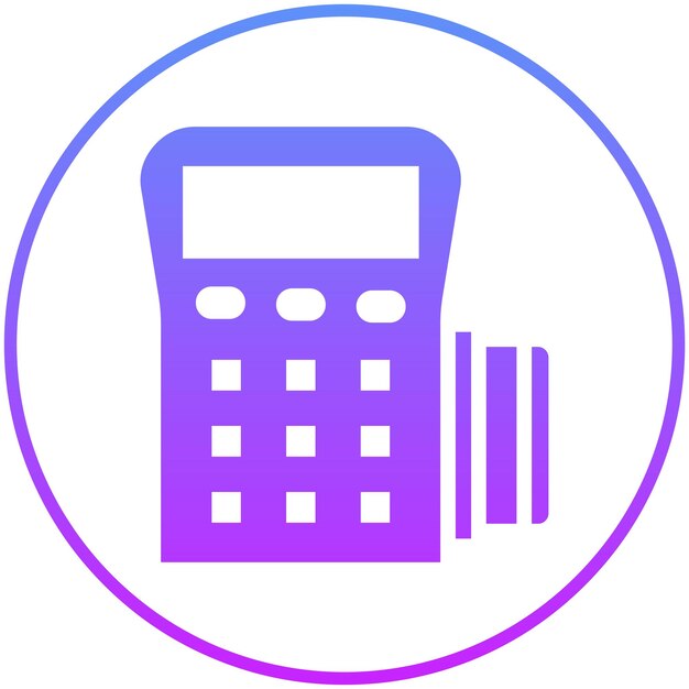 Ilustración del icono vectorial del terminal Pos del conjunto de iconos de compras y comercio electrónico