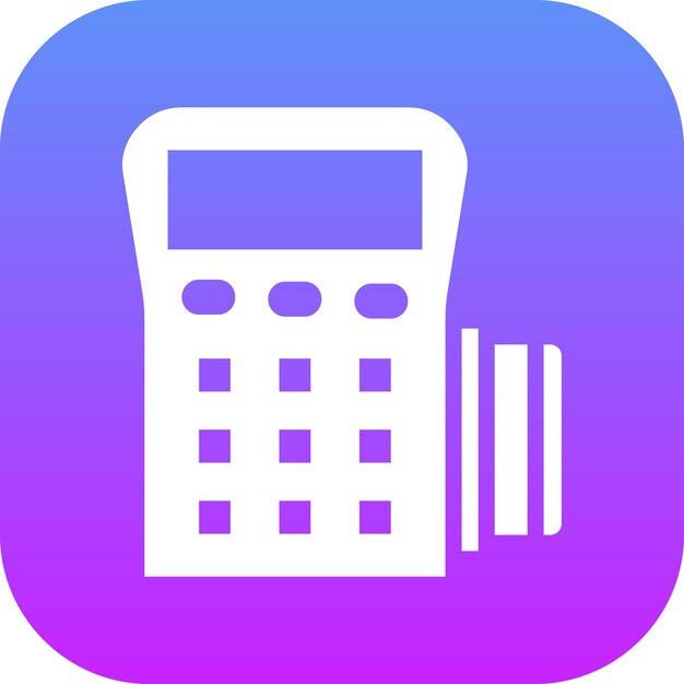 Ilustración del icono vectorial del terminal Pos del conjunto de iconos de compras y comercio electrónico