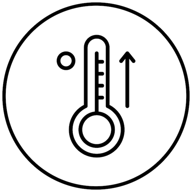 Ilustración del icono vectorial del termómetro del conjunto de iconos de la farmacia