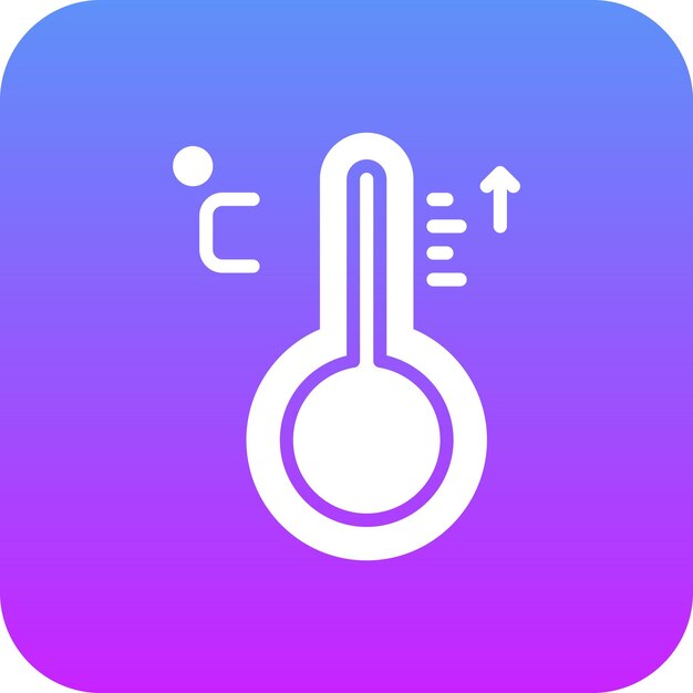 Ilustración del icono vectorial del termómetro del conjunto de iconos de verano