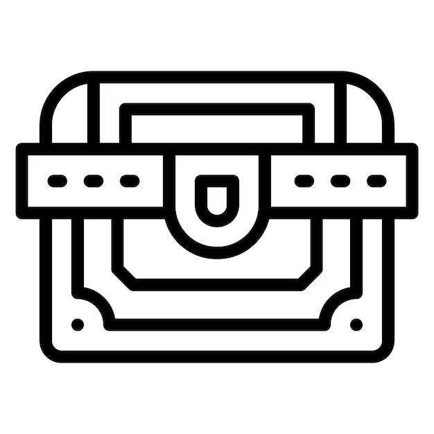 Ilustración del icono vectorial del tesoro del conjunto de iconos de la historia